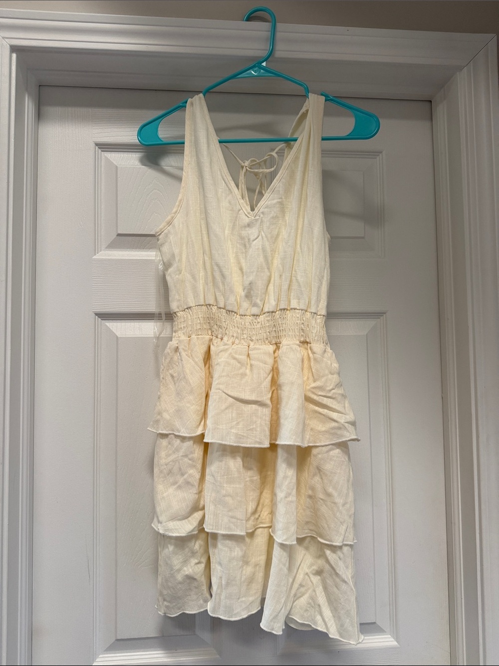 Altar’d State Sweet Tiered Cream Sundress - Lightweight Summer Dress